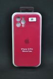 Чехол iPhone 12 Silicon Case original FULL Camera №35 rose red (4you)