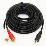 Кабель 3.5mm тато / 2RCA тато 10m чорний