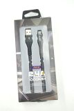 Usb-cable Micro Usb Aspor A166 2.4A 1m orig 100 % (круглий, метал.коннектор) Black
