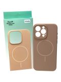Чехол iPhone 15ProMax Silicon BEATS with MagSafe №6 Cappuccino