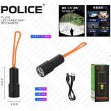 Фонарик Police PL-276, F36, аккумуляторный, белый,красный, синий свет, Type-C