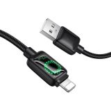 Usb-cable iPhone 5 HOCO U146 1.2m (круглий) Black