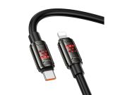 Cable Type-C/iPhone 5 HOCO U143 27W 1.2m (круглый) Black