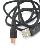 Usb-cable Type-C 4you SNAKE (2.1A, Шкір.обплетка, Premium, чорний) (тех. пакет) Ціна Тижня!