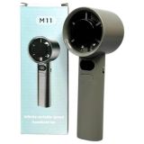 Вентилятор ручной M11 (LED, индикатор заряда, Type-C) Grey