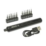 Отвертка аккумуляторная Relife E1 Carbon c LED подсветкой (12 бит, USB-Type- C) (M) 