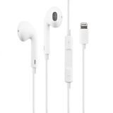 Гарнітура DENMEN DR10 (lightning, мікрофон) White