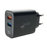 МЗП 4you A44 (total 28W(10+18), 5A(2+3), Fast Charger QC 3.0, 2USB) black