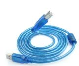 Кабель USB папа/папа (AM/BM) с ферритом 1,5м силиконовая оплетка (для принтера)