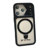 Чохол iPhone 17Pro Silicon Armor MagSafe Holder Black