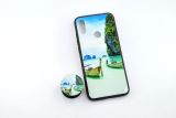 Чехол Xiaomi Redmi 7 Silicon Glass Print (M17) + popsocket "Акционная цена"