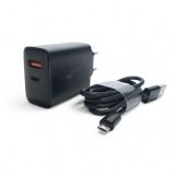 CЗУ 4you A52 (PD 22.5W, Fast Charger QC 3.0, 5V/3A, 9V/12V-1.5A, 2выхода) black+ кабель Micro USB