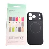 Чохол iPhone 17ProMax Silicon BEATS with MagSafe №7 Midnight Black