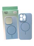 Чехол iPhone 15ProMax Silicon BEATS with MagSafe №1 Light blue