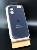 Чехол iPhone 16Plus Silicon Case original FULL Camera №8 Dark blue (4you)
