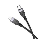 Cable Type-C/iPhone 5 HOCO X109 27W 1m (круглый) Black