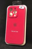 Чохол iPhone 15Pro Silicon Case original FULL Camera №35 rose red (4you)