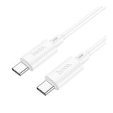 Cable Type-C/Type-C HOCO X88 60W 1m (круглый) White