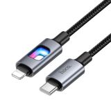 Cable Type-C/iPhone 5 HOCO U144 27W 1.2m (круглый) Black
