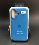 Чехол iPhone 17 Silicon Case original FULL №42 capri blue (4you) "Акционная цена"