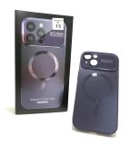 Чехол iPhone 16Plus Silicon Case Glass Slim with Magsafe Dark Purple "Акционная цена"