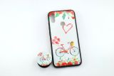 Чехол Xiaomi Redmi 7 Silicon Glass Print (M18) + popsocket "Акционная цена"