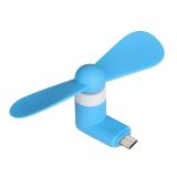 Вентилятор мобильный MicroUSB Blue (М)
