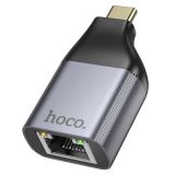Переходник HOCO UA35 Type-C-RJ45 Grey