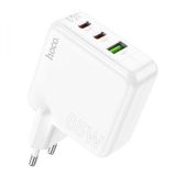 СЗУ-USB HOCO C115A PD65W+ QC3.0 (1USB/2Type-C) White