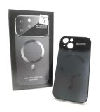 Чехол iPhone 16Plus Silicon Case Glass Slim with Magsafe Graphite Black "Акционная цена"