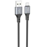 Usb-cable Micro USB HOCO X86 2.4A 1m (круглый) Black