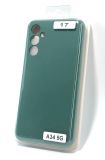 Чехол Samsung A34(5G) Silicon Original FULL №17 Dark green (4you)