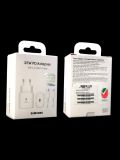 МЗП SAMSUNG PD 2в1 PD 25W (EP-TA800) + кабель Type-C-Type-C White