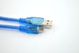 Usb-cable V3 / Ministes USB 0.3m ( Силіконовий ) Blue