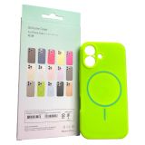 Чехол iPhone 17 Silicon BEATS with MagSafe №13 Neon green
