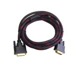 Кабель DVI (тато/тато) 1,5м чорно-червоне обплетення (2 ферити)