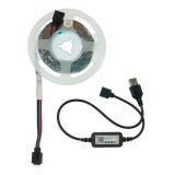 LED стрічка USB RGB 5V, IP 20, 5м, 50 світлодіодів Bluetooth, на самоклейці (М) 