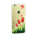 Чохол Samsung J3 / J330 (2017) Silicon Lucent Diamond Tulips (red) "Акційна ціна"