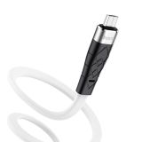 Usb-cable Micro USB HOCO X53 "Angel" 2,4A 1m (плоский) White