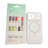 Чехол iPhone 17ProMax/18ProMax Silicon BEATS with MagSafe №4 Snow