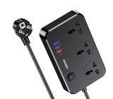 Фільтр мережевий Kakusiga KSC-948 1.5m (2500W, 3USB, Type C, 3 розетки) Black