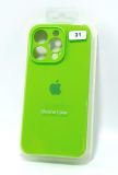 Чехол iPhone 15ProMax Silicon Case original FULL Camera №31 lime green (4you) "Акционная цена"