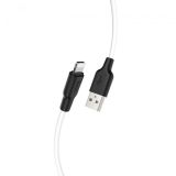 Usb-cable iPhone 5 HOCO X21 Silicone 2A 1m (круглый) Black/white