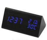 Настольные часы VST-861-5 (синяя подсветка, от сети) Black