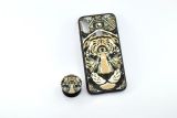 Чехол Xiaomi Redmi 7 Silicon Glass Print (M15) + popsocket "Акционная цена"