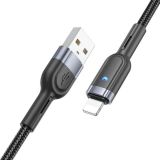 Usb-cable iPhone 5 HOCO U117 1.2m (круглый) Black