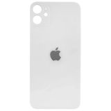 Заднее стекло корпуса iPhone 11 (big hole) white (М) 