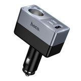 АЗУ-USB HOCO Z65A PD30W (1 разъем прикуривателя/2Type-C/1USB) Black