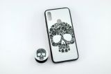 Чехол Xiaomi Redmi 7 Silicon Glass Print (M12) + popsocket "Акционная цена"