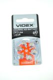 Батарейка Videx ZA13 (PR48) повітряно-цинкова (6 в блістері, 60 в упак.) 